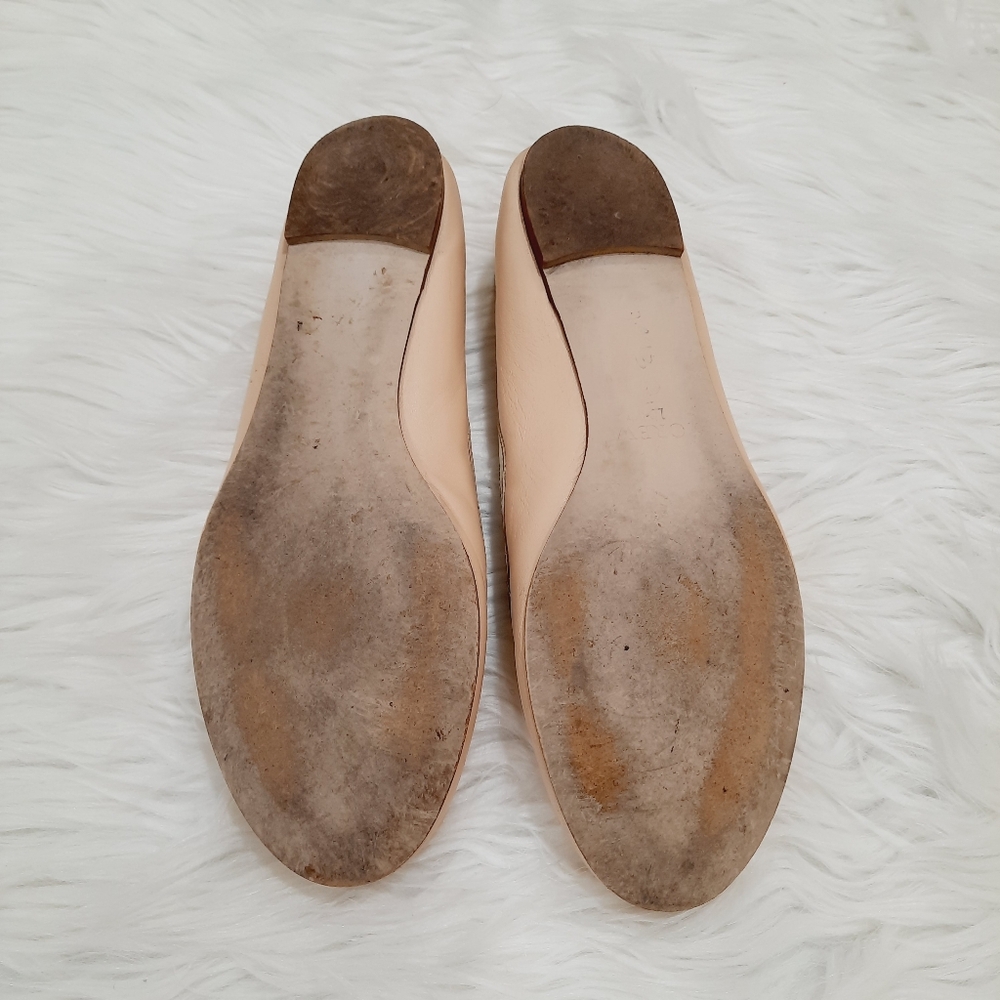 J. Crew nude scalloped leather ballet flats 7.5 - Picture 6 of 7